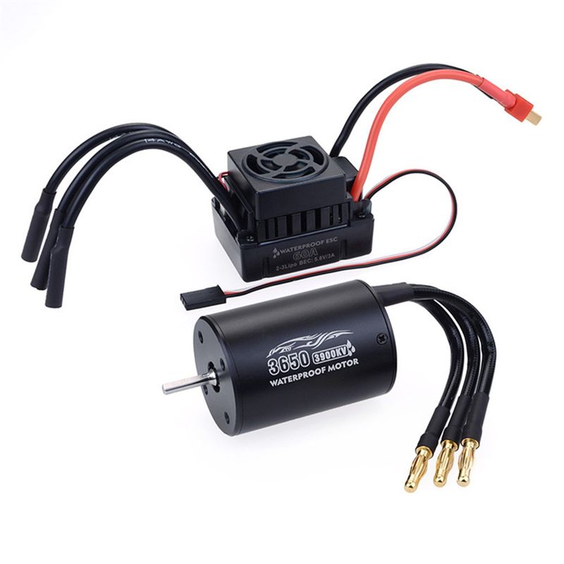 Brushless Motor 3650 - A49K-Waterproof Brushless Motor 3650 60A ESC