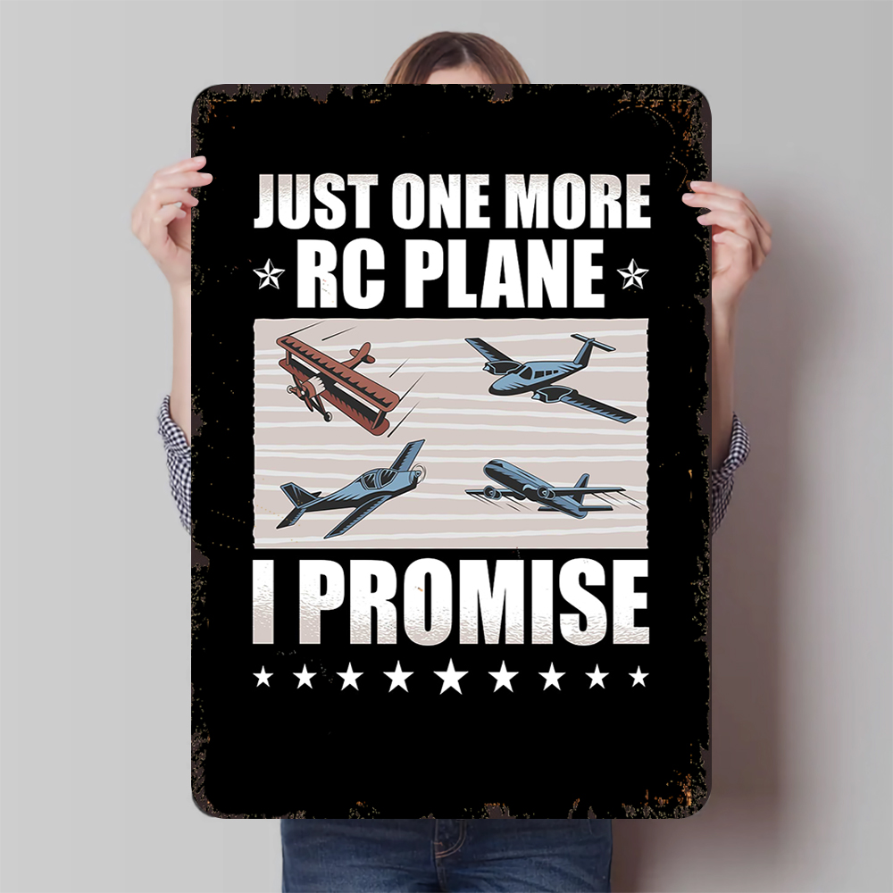 Rc Hobby Garage - RC Plane Enthusiast Decorative Metal Sign