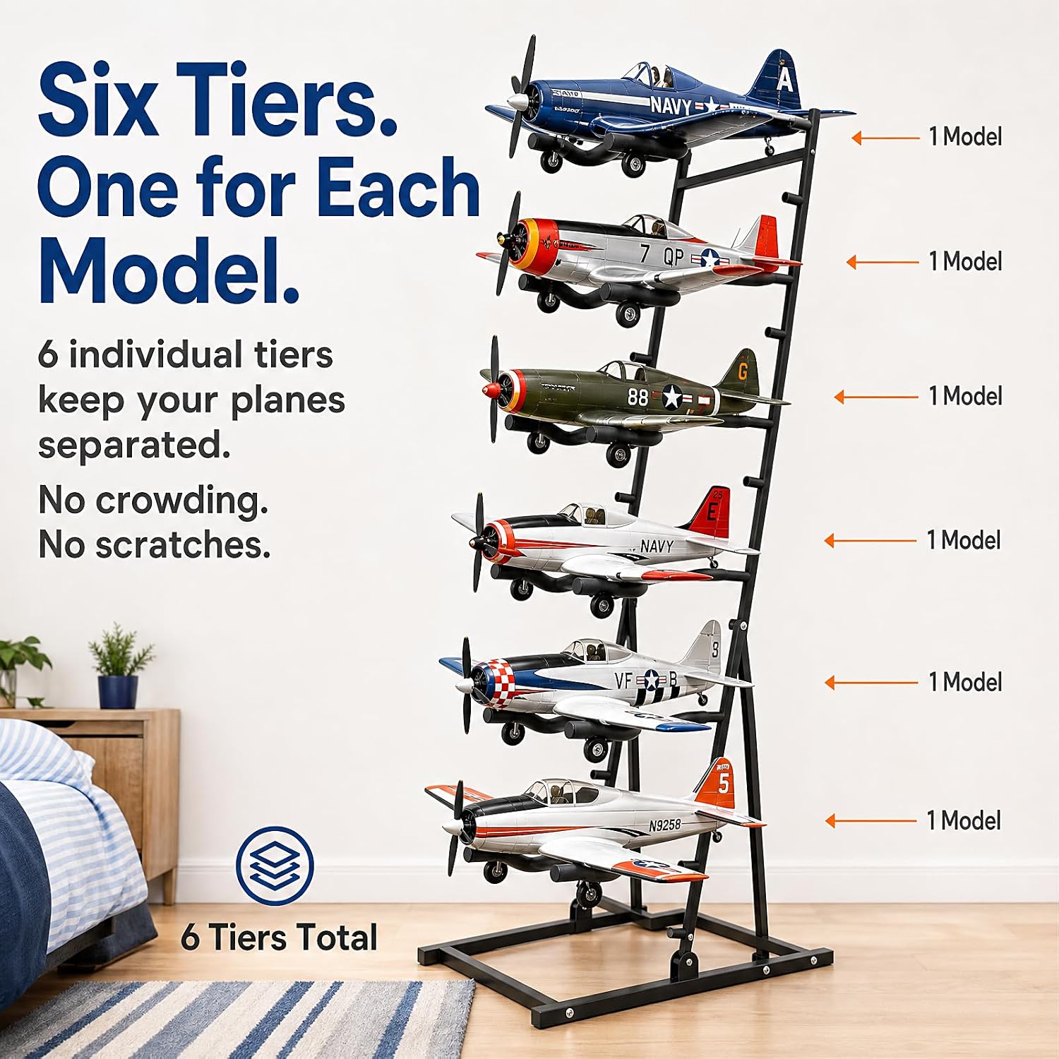 RC Airplane Stand 6-Tier, Mode - огляд і ціна Rc Hobby Garage