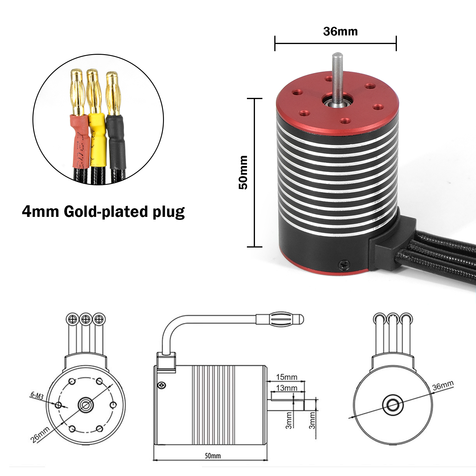 Hobbywing QuicRun WP-10BL60 ES - огляд і ціна Brushless Motor 3650