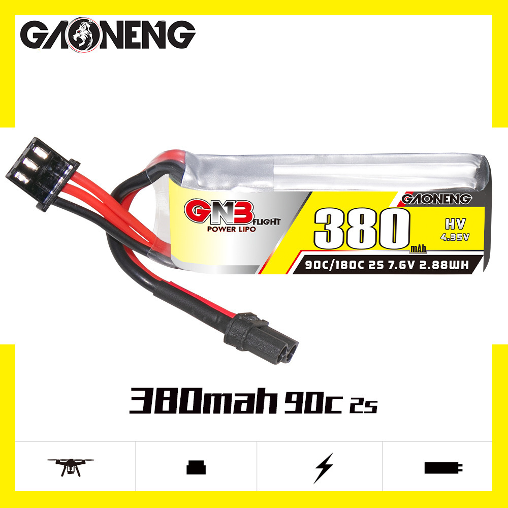 GNB 2S 7.6V 380mAh 90C/180C Li - огляд і ціна Hobby Rc Quadcopters